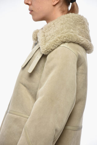 Front Zipped Shearling Jacket