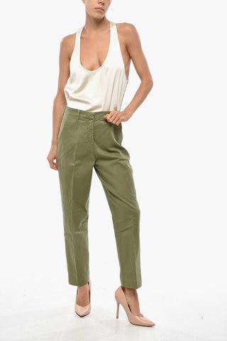 Pantaloni SARAH In Misto Cotone A Vita Media