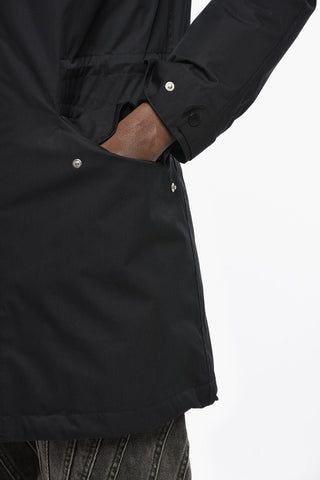 Waterproof Technical Cotton Parka with Removable Down Liner and Fur Trim