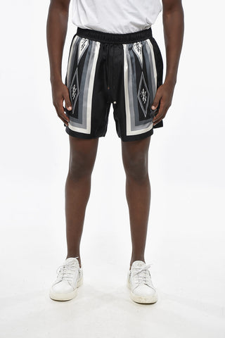 Silk DIAMOND Shorts with Elastic Waistband