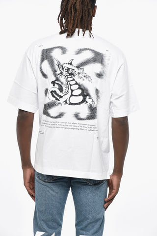 Cotton DRAGON ARROW T-Shirt with Print