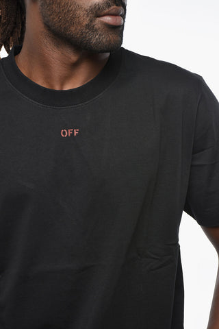 Cotton Crewneck T-Shirt OFF STAMP