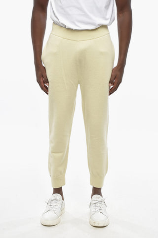 Cashmere-Blend Trousers with Elastic Waist