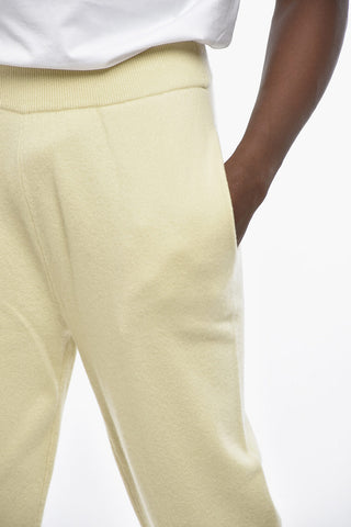 Cashmere-Blend Trousers with Elastic Waist