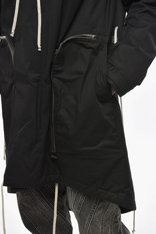 Padded BAUHAUS FISHTAIL Parka with Asymmetric Hem