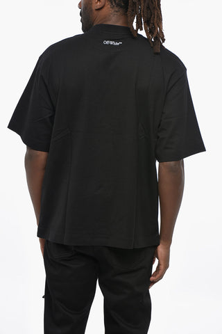 Rundhals-T-Shirt ROUND LOGO aus Baumwolle