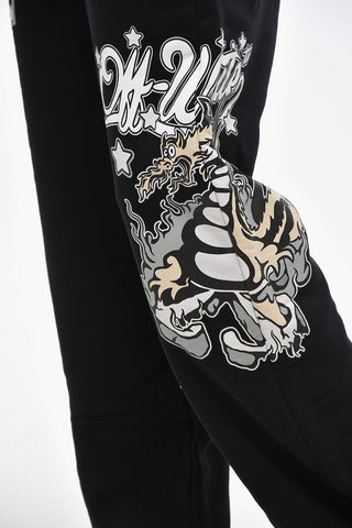 Brushed Cotton Joggers DRAGON with Print