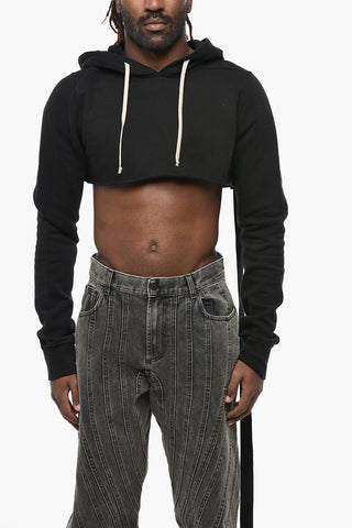Brushed Cotton Cropped Fit Hoodie