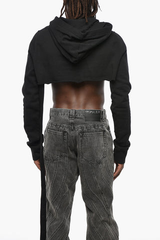 Brushed Cotton Cropped Fit Hoodie
