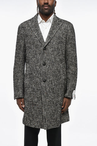 Cappotto in Tessuto Melange Semifoderato