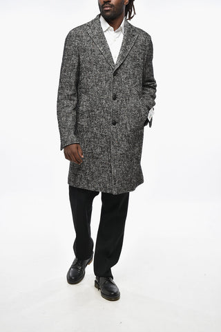 Cappotto in Tessuto Melange Semifoderato