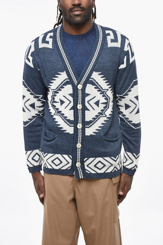 Cardigan ETNICO aus Leinen und Baumwolle
