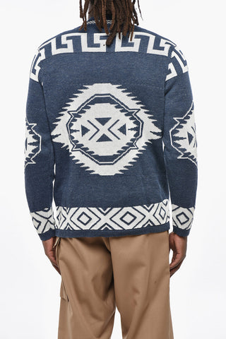 Cardigan ETNICO aus Leinen und Baumwolle