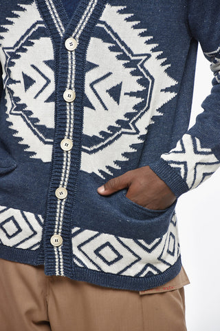 Cardigan ETNICO aus Leinen und Baumwolle