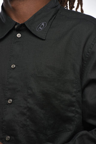 Solid Linen Shirt S-EMIL with Pocket