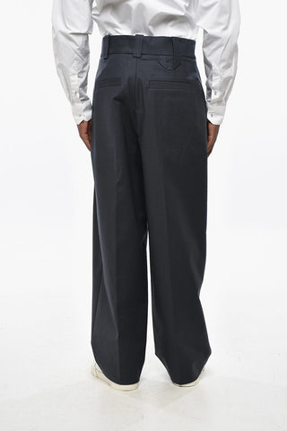 LA CASA Double-Pleated Stretch Cotton MARZIA Pants