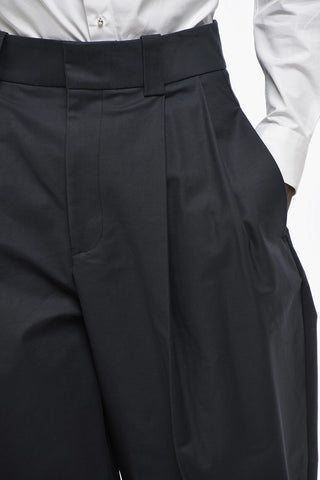 LA CASA Double-Pleated Stretch Cotton MARZIA Pants