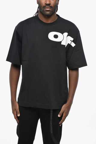 Crew Neck SHARED LOGO Cotton T-Shirt with Print