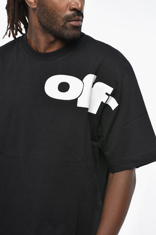 Crew Neck SHARED LOGO Cotton T-Shirt with Print