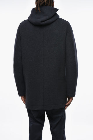 Cappotto in Lana Vergine con Cappuccio