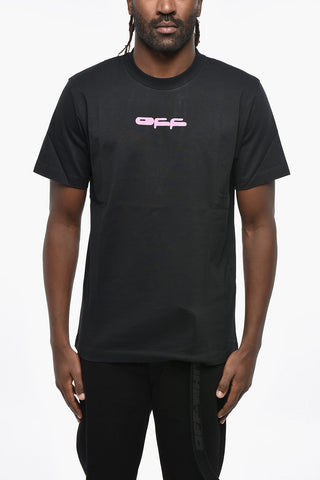 Crewneck T-Shirt DRAGON BEE with Flocked Print