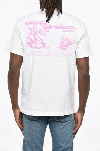 Rundhals-T-Shirt DRAGON BEE mit geflocktem Print