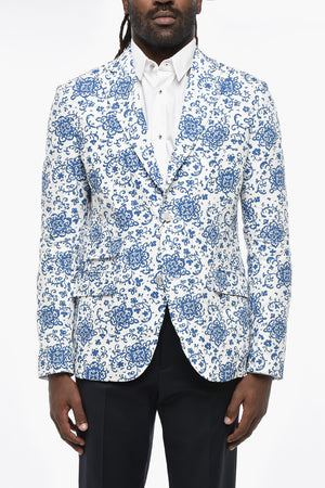 MAN 3-Button Patterned Linen Jacket