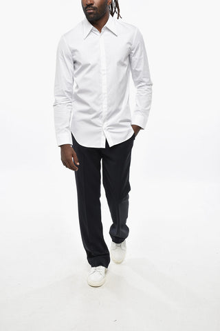MM14 Poplin Cotton Shirt with Hidden Buttoning