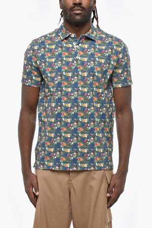 Kurzärmeliges Poloshirt Mit Blumenmuster