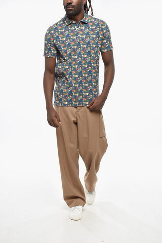 Kurzärmeliges Poloshirt Mit Blumenmuster