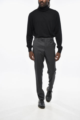 Stretch Virgin Wool Skinny Fit Pants