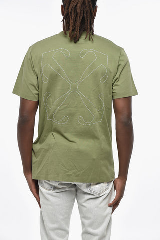 Crew Neck STITCH ARROW T-Shirt with Embroidery