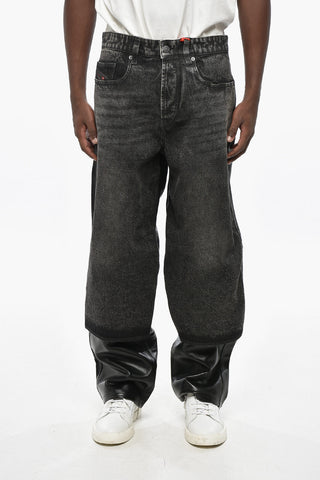 RED TAG Leather Trousers BRETCH with Denim Front