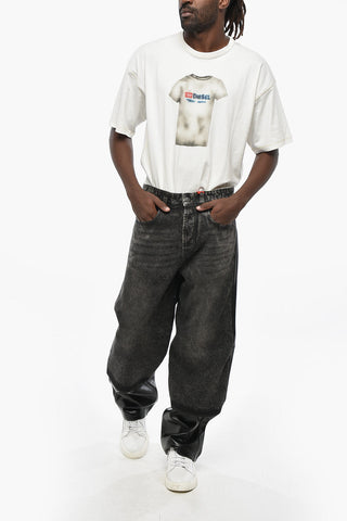 RED TAG Leather Trousers BRETCH with Denim Front