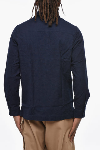 Strukturiertes Baumwollhemd Mit Brusttasche