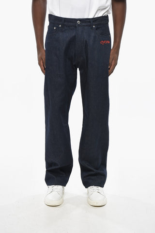 Jeans Straight Fit SCRIPT RAW in Denim Lavaggio Scuro 22cm