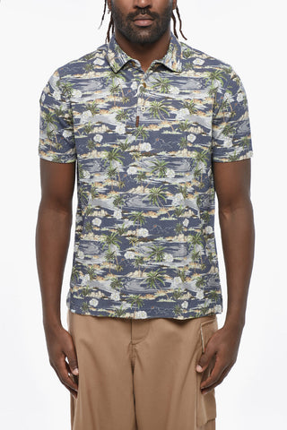 Poloshirt Aus Baumwolle Mit Strandprint