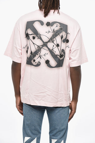T-Shirt FLOWER ARROW in Cotone con Stampa Posteriore