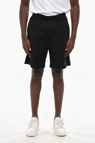 Cotton Fleece Shorts With Tone-On-Tone Logo