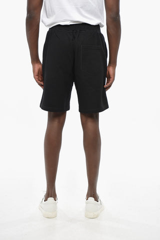 Cotton Fleece Shorts With Tone-On-Tone Logo