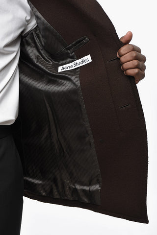 Felted Wool Jacket with Hidden Buttoning and Zip Details