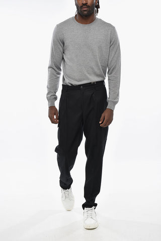 ADANI Single-Pleated Virgin Wool Cargo Pants