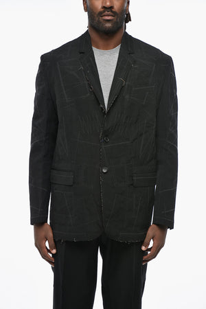 MAN Wool-And-Linen Jacket With Exposed Seams