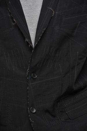 MAN Wool-And-Linen Jacket With Exposed Seams