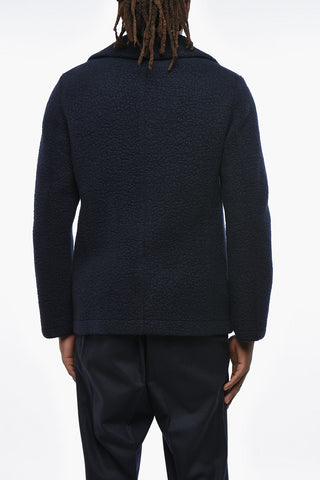 Peacoat Doppiopetto in Misto Lana Bouclè