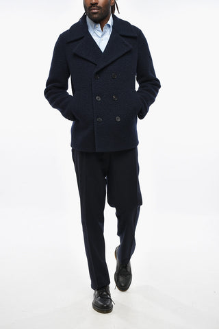 Peacoat Doppiopetto in Misto Lana Bouclè