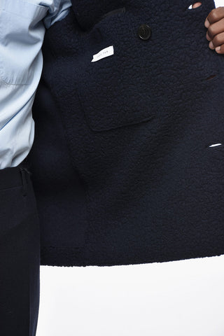 Peacoat Doppiopetto in Misto Lana Bouclè