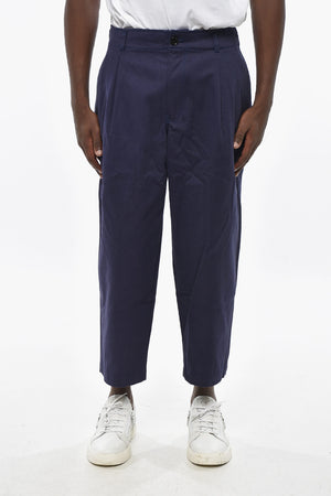 SHIRT Pantaloni in Tinta Unita a Doppia Pince con Passanti