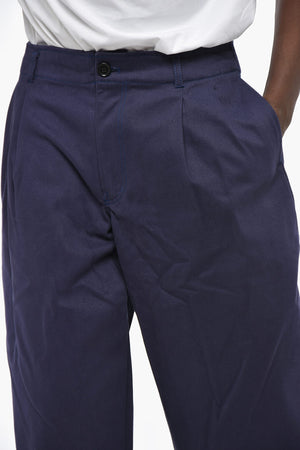 SHIRT Pantaloni in Tinta Unita a Doppia Pince con Passanti