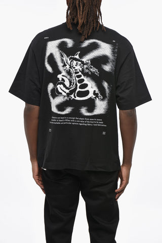 Cotton DRAGON ARROW T-Shirt with Print